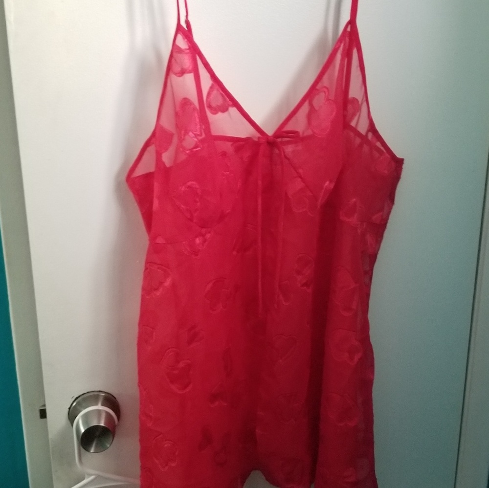 💚 Heart pattern babydoll lingerie